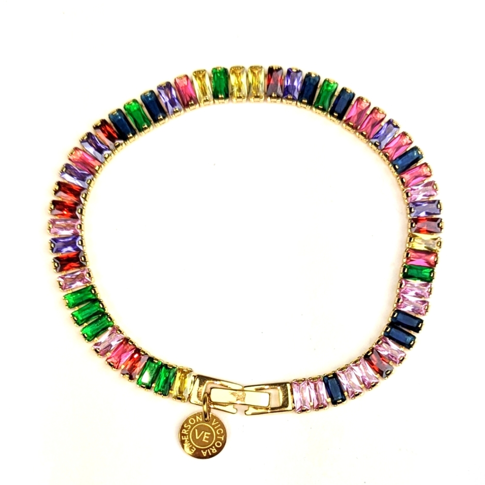 Victoria Emerson multicolor rhinestone bracelet